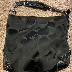 Coach black and silver purse